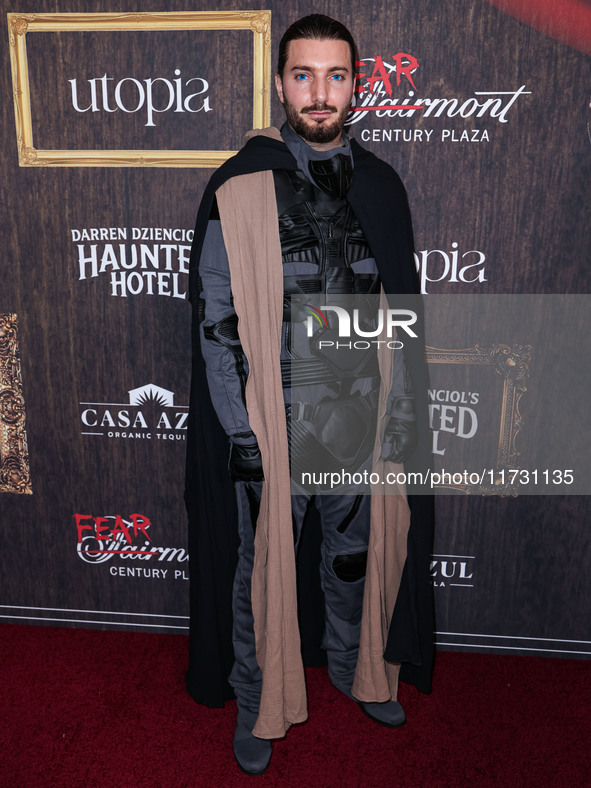 Alesso (Alessandro Renato Rodolfo Lindblad) arrives at Darren Dzienciol's Haunted Hotel Halloween Party 2024 presented by UTOPIA and Casa Az...