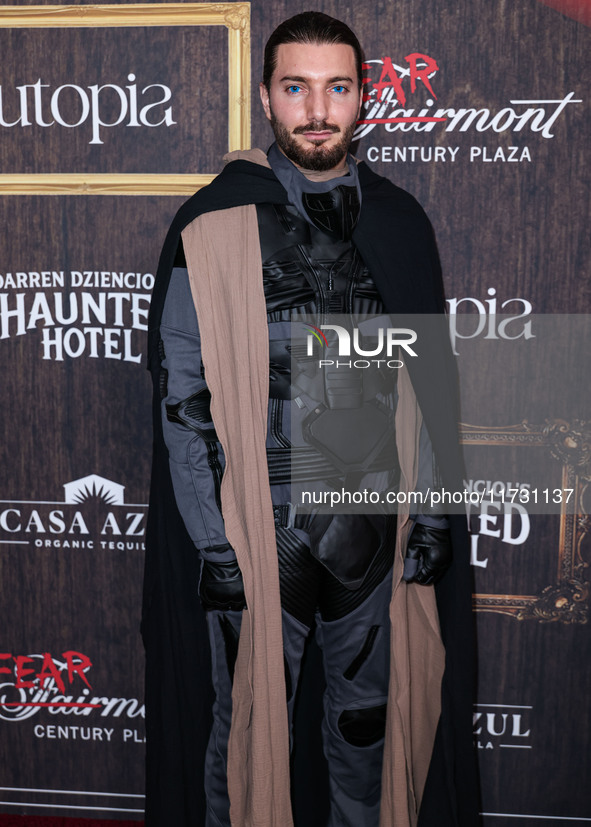 Alesso (Alessandro Renato Rodolfo Lindblad) arrives at Darren Dzienciol's Haunted Hotel Halloween Party 2024 presented by UTOPIA and Casa Az...