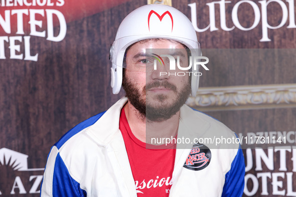 Emile Hirsch arrives at Darren Dzienciol's Haunted Hotel Halloween Party 2024 presented by UTOPIA and Casa Azul Organic Tequila held at the...