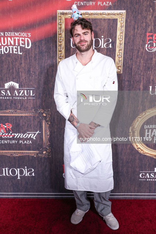 Alex Pall of The Chainsmokers arrives at Darren Dzienciol's Haunted Hotel Halloween Party 2024 presented by UTOPIA and Casa Azul Organic Teq...