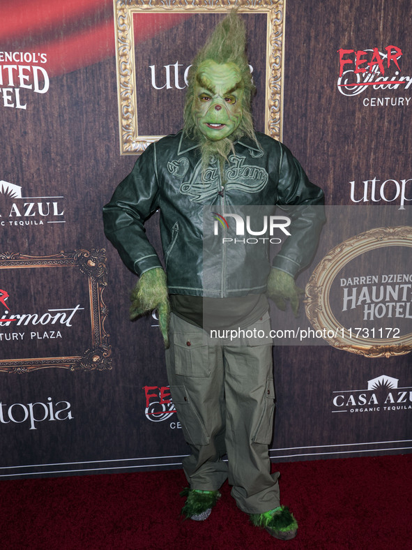 Tyga (Micheal Ray Stevenson) arrives at Darren Dzienciol's Haunted Hotel Halloween Party 2024 presented by UTOPIA and Casa Azul Organic Tequ...