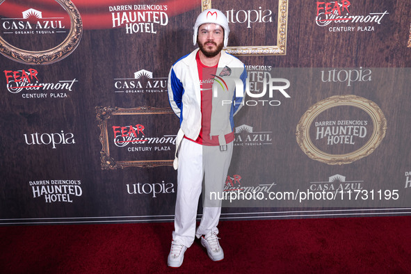 Emile Hirsch arrives at Darren Dzienciol's Haunted Hotel Halloween Party 2024 presented by UTOPIA and Casa Azul Organic Tequila held at the...