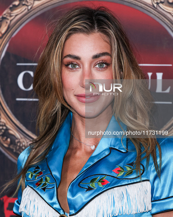 Jessica Serfaty arrives at Darren Dzienciol's Haunted Hotel Halloween Party 2024 presented by UTOPIA and Casa Azul Organic Tequila held at t...