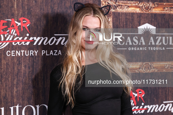 Hailey Clauson arrives at Darren Dzienciol's Haunted Hotel Halloween Party 2024 presented by UTOPIA and Casa Azul Organic Tequila held at th...