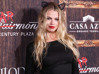 Hailey Clauson arrives at Darren Dzienciol's Haunted Hotel Halloween Party 2024 presented by UTOPIA and Casa Azul Organic Tequila held at th...