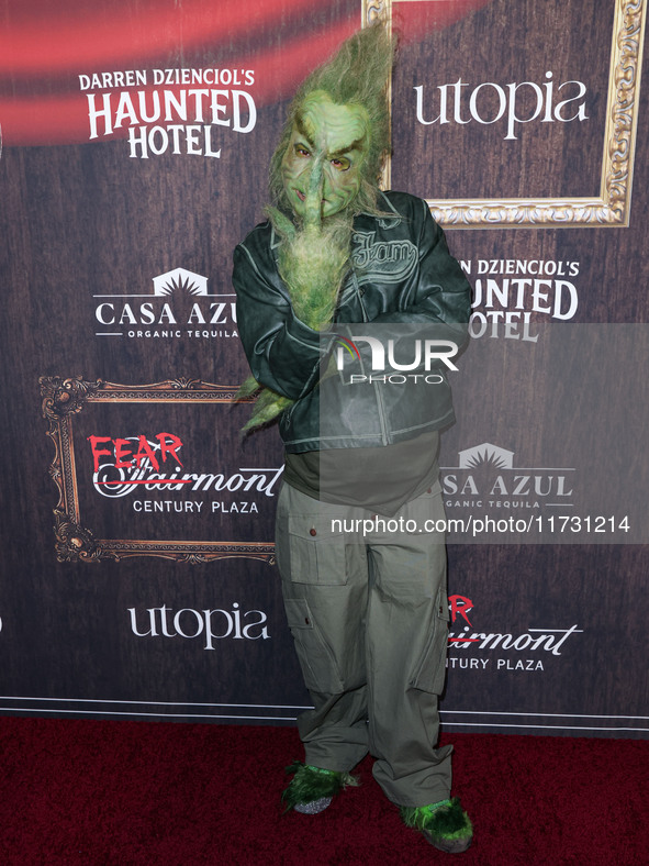 Tyga (Micheal Ray Stevenson) arrives at Darren Dzienciol's Haunted Hotel Halloween Party 2024 presented by UTOPIA and Casa Azul Organic Tequ...