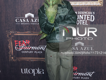 Tyga (Micheal Ray Stevenson) arrives at Darren Dzienciol's Haunted Hotel Halloween Party 2024 presented by UTOPIA and Casa Azul Organic Tequ...