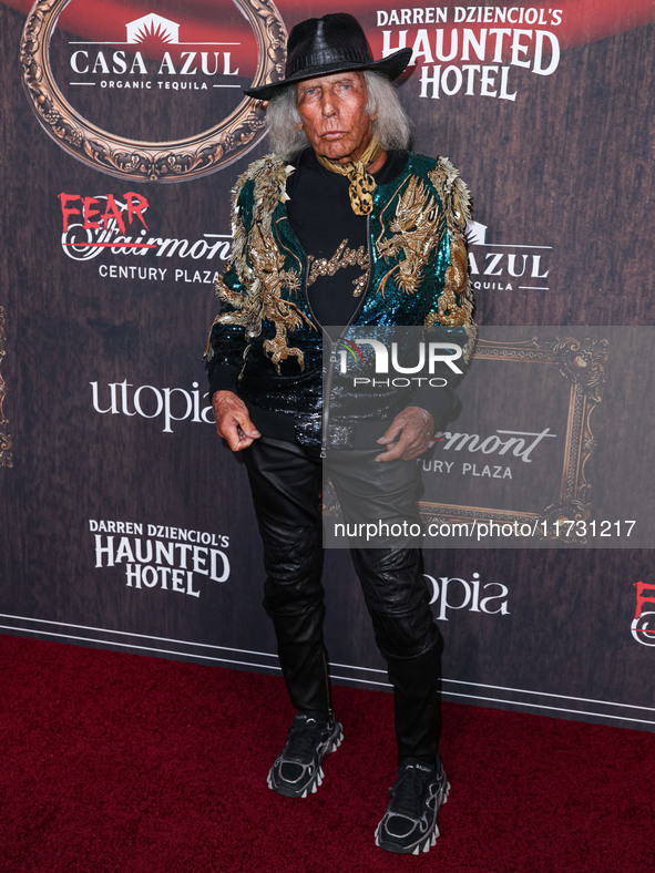 James Goldstein arrives at Darren Dzienciol's Haunted Hotel Halloween Party 2024 presented by UTOPIA and Casa Azul Organic Tequila held at t...