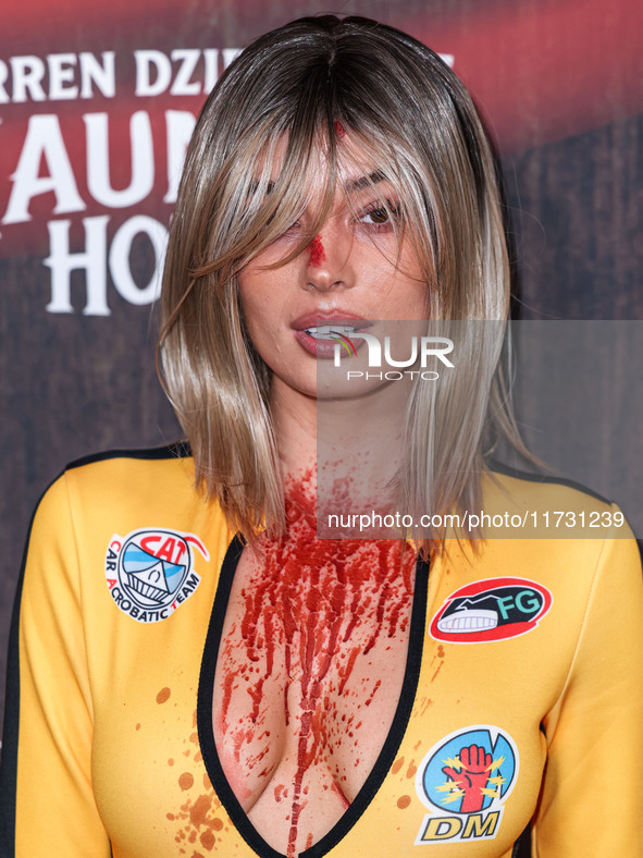 Eva Rose Rankin arrives at Darren Dzienciol's Haunted Hotel Halloween Party 2024 presented by UTOPIA and Casa Azul Organic Tequila held at t...