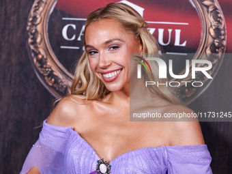 Alexis Ren arrives at Darren Dzienciol's Haunted Hotel Halloween Party 2024 presented by UTOPIA and Casa Azul Organic Tequila held at the Fa...