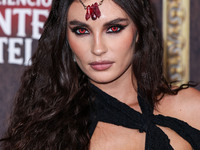 Jaelei Hinge arrives at Darren Dzienciol's Haunted Hotel Halloween Party 2024 presented by UTOPIA and Casa Azul Organic Tequila held at the...