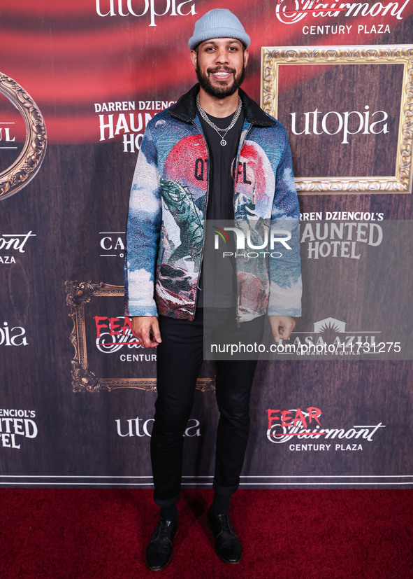 Sarunas J. Jackson arrives at Darren Dzienciol's Haunted Hotel Halloween Party 2024 presented by UTOPIA and Casa Azul Organic Tequila held a...