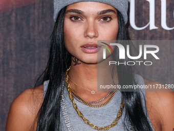 Daniela Braga arrives at Darren Dzienciol's Haunted Hotel Halloween Party 2024 presented by UTOPIA and Casa Azul Organic Tequila held at the...