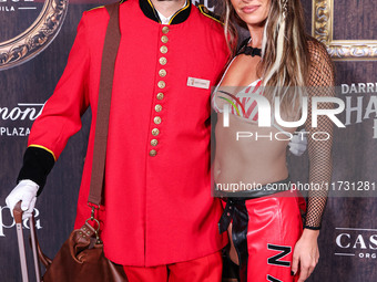 Darren Dzienciol and sister arrive at Darren Dzienciol's Haunted Hotel Halloween Party 2024 presented by UTOPIA and Casa Azul Organic Tequil...