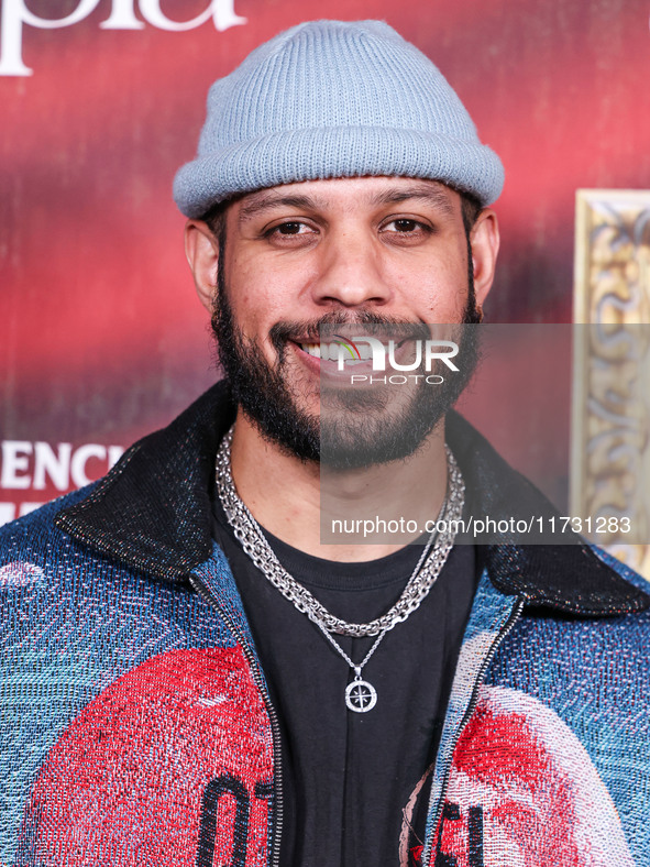 Sarunas J. Jackson arrives at Darren Dzienciol's Haunted Hotel Halloween Party 2024 presented by UTOPIA and Casa Azul Organic Tequila held a...