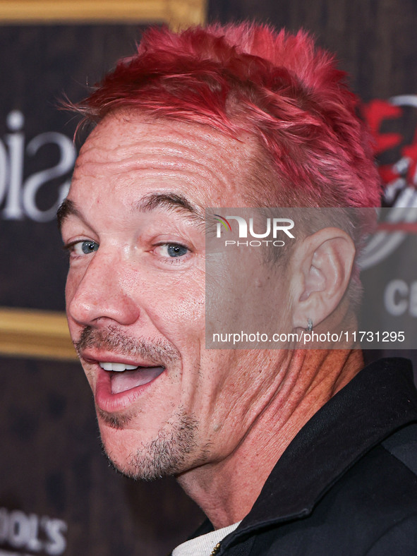 Diplo (Thomas Wesley Pentz) arrives at Darren Dzienciol's Haunted Hotel Halloween Party 2024 presented by UTOPIA and Casa Azul Organic Tequi...