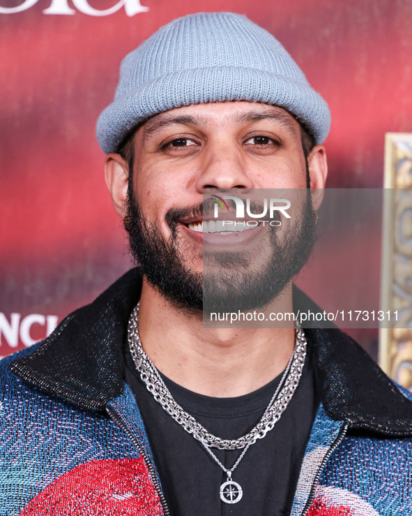 Sarunas J. Jackson arrives at Darren Dzienciol's Haunted Hotel Halloween Party 2024 presented by UTOPIA and Casa Azul Organic Tequila held a...