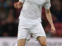 Finn Azaz of Middlesbrough wears an all-white Middlesbrough kit to highlight knife crime during the Sky Bet Championship match between Middl...