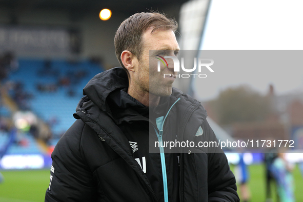 Carlisle United Manager Mike Williamson is present during the FA Cup First Round match between Carlisle United and Wigan Athletic at Brunton...