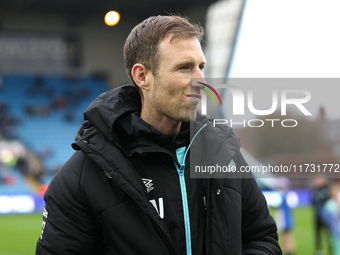 Carlisle United Manager Mike Williamson is present during the FA Cup First Round match between Carlisle United and Wigan Athletic at Brunton...