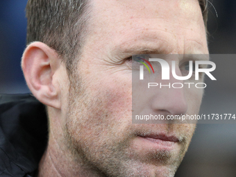 Carlisle United Manager Mike Williamson is present during the FA Cup First Round match between Carlisle United and Wigan Athletic at Brunton...