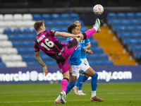 Harvey Bunker #16 of Forest Green Rovers F.C. controls the ball during the FA Cup First Round match between Stockport County and Forest Gree...