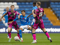 Odin Bailey, number 27 of Stockport County F.C., is in action during the FA Cup First Round match between Stockport County and Forest Green...