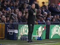 Forest Green manager Steve Cotterill gesticulates during the FA Cup First Round match between Stockport County and Forest Green Rovers at th...