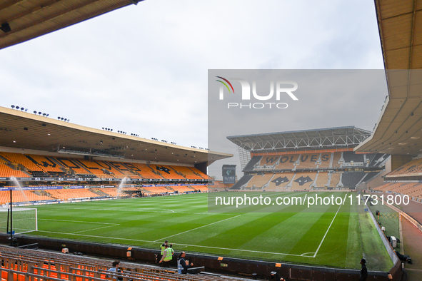 A view of the ground during the Premier League match between Wolverhampton Wanderers and Crystal Palace at Molineux in Wolverhampton, Englan...