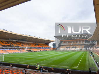 A view of the ground during the Premier League match between Wolverhampton Wanderers and Crystal Palace at Molineux in Wolverhampton, Englan...