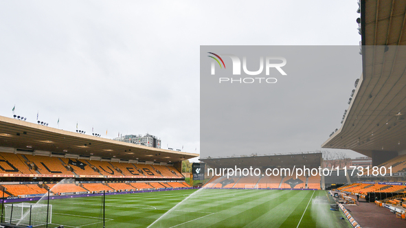 A view of the ground during the Premier League match between Wolverhampton Wanderers and Crystal Palace at Molineux in Wolverhampton, Englan...