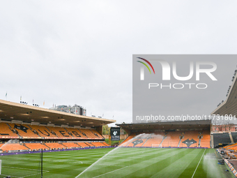 A view of the ground during the Premier League match between Wolverhampton Wanderers and Crystal Palace at Molineux in Wolverhampton, Englan...