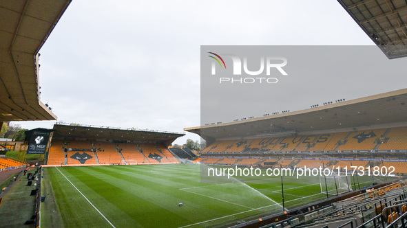 A view of the ground during the Premier League match between Wolverhampton Wanderers and Crystal Palace at Molineux in Wolverhampton, Englan...