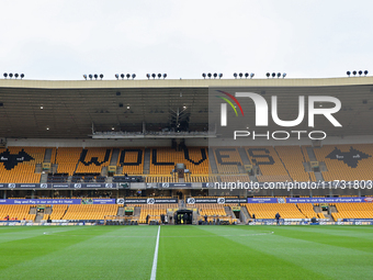 A view of the ground during the Premier League match between Wolverhampton Wanderers and Crystal Palace at Molineux in Wolverhampton, Englan...