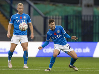 Oliver Norwood #26 of Stockport County F.C. is in action during the FA Cup First Round match between Stockport County and Forest Green Rover...