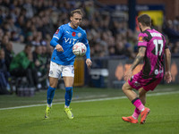 Jack Diamond, number 7 of Stockport County F.C., participates in the FA Cup First Round match between Stockport County and Forest Green Rove...