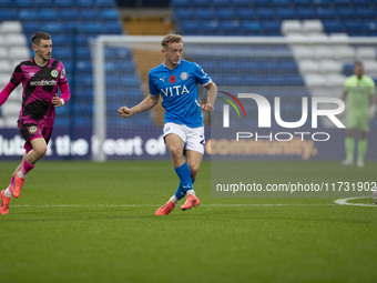 During the FA Cup First Round match between Stockport County and Forest Green Rovers at Edgeley Park Stadium in Stockport, England, on Novem...