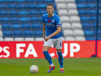 Fraser Horsfall, number 6 of Stockport County F.C., participates in the FA Cup First Round match between Stockport County and Forest Green R...