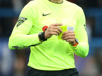 Referee Martin Woods officiates the FA Cup First Round match between Carlisle United and Wigan Athletic at Brunton Park in Carlisle, United...