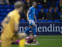 Fraser Horsfall #6 of Stockport County F.C. celebrates his goal during the FA Cup First Round match between Stockport County and Forest Gree...