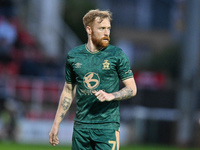 James Brophy (7 Cambridge United) looks on during the FA Cup First Round match between Woking and Cambridge United at the Kingfield Stadium...