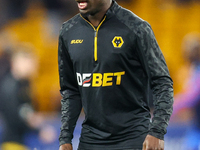 Carlos Forbs of Wolves warms up during the Premier League match between Wolverhampton Wanderers and Crystal Palace at Molineux in Wolverhamp...