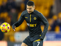 Andre of Wolves warms up during the Premier League match between Wolverhampton Wanderers and Crystal Palace at Molineux in Wolverhampton, En...