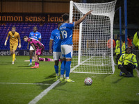 Kyle Wootton #19 of Stockport County F.C. celebrates his goal during the FA Cup First Round match between Stockport County and Forest Green...