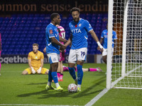 Kyle Wootton #19 of Stockport County F.C. celebrates his goal during the FA Cup First Round match between Stockport County and Forest Green...