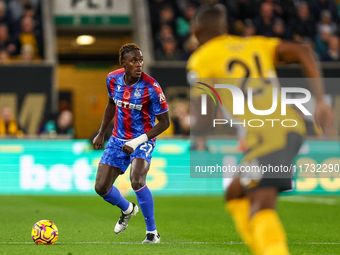 Trevoh Chalobah of Crystal Palace is on the ball during the Premier League match between Wolverhampton Wanderers and Crystal Palace at Molin...