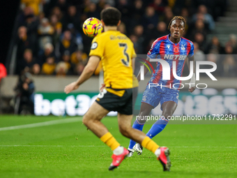 Trevoh Chalobah of Crystal Palace passes forward during the Premier League match between Wolverhampton Wanderers and Crystal Palace at Molin...