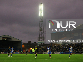 A general view of the ground during the FA Cup First Round match between Carlisle United and Wigan Athletic at Brunton Park in Carlisle, on...