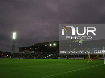 A general view of the ground during the FA Cup First Round match between Carlisle United and Wigan Athletic at Brunton Park in Carlisle, on...