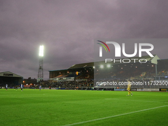 A general view of the ground during the FA Cup First Round match between Carlisle United and Wigan Athletic at Brunton Park in Carlisle, on...